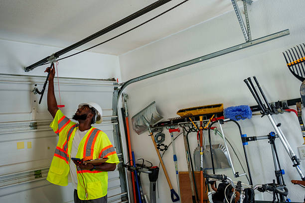 Professional Garage Door technician working in Westbury, NY